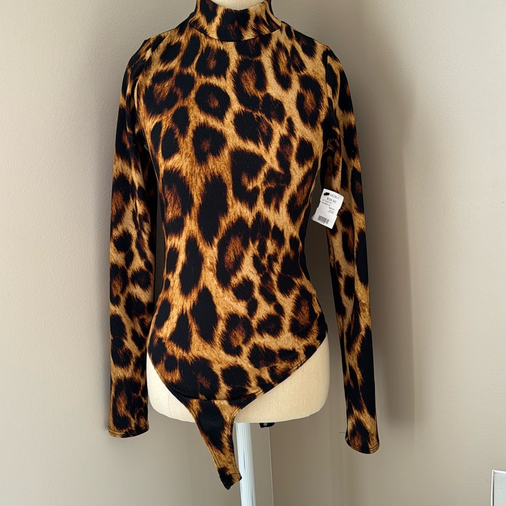AKIRA Leopard Print Bodysuit